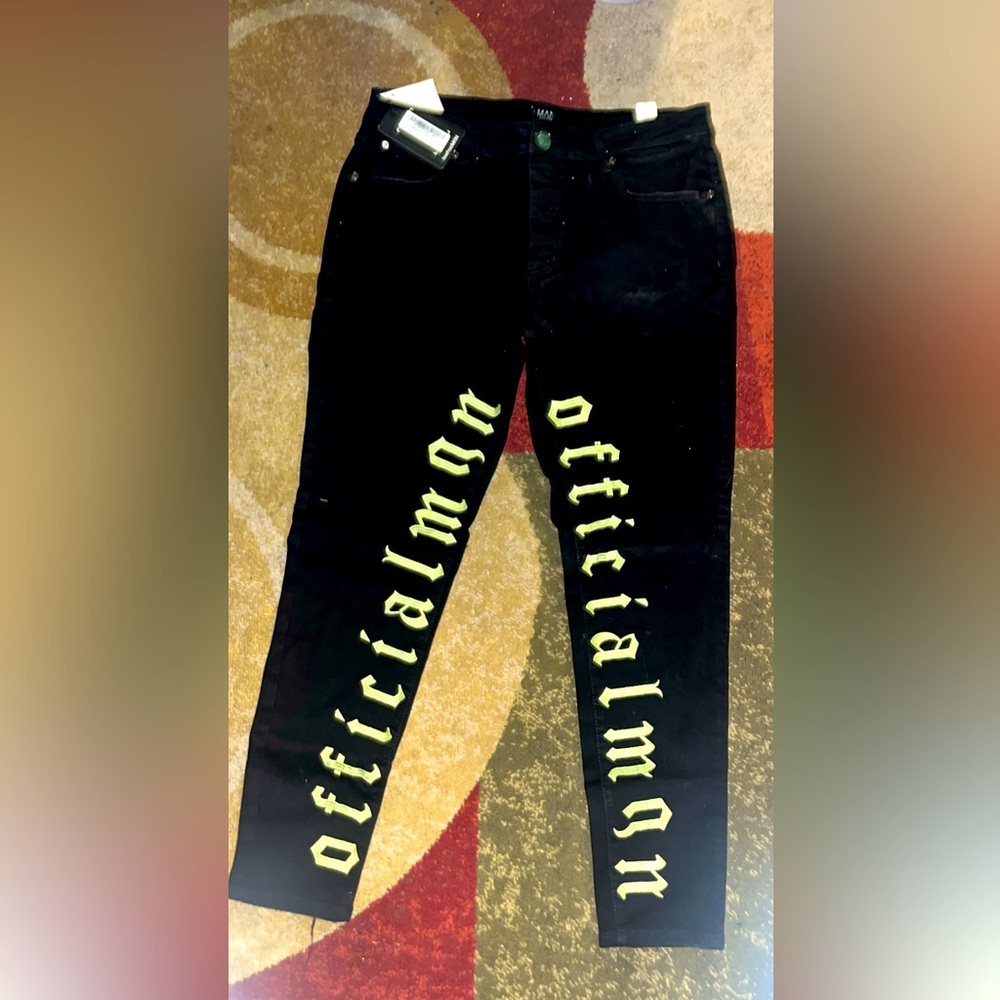 Embroidered Jeans By Boohoo Man Size-36R